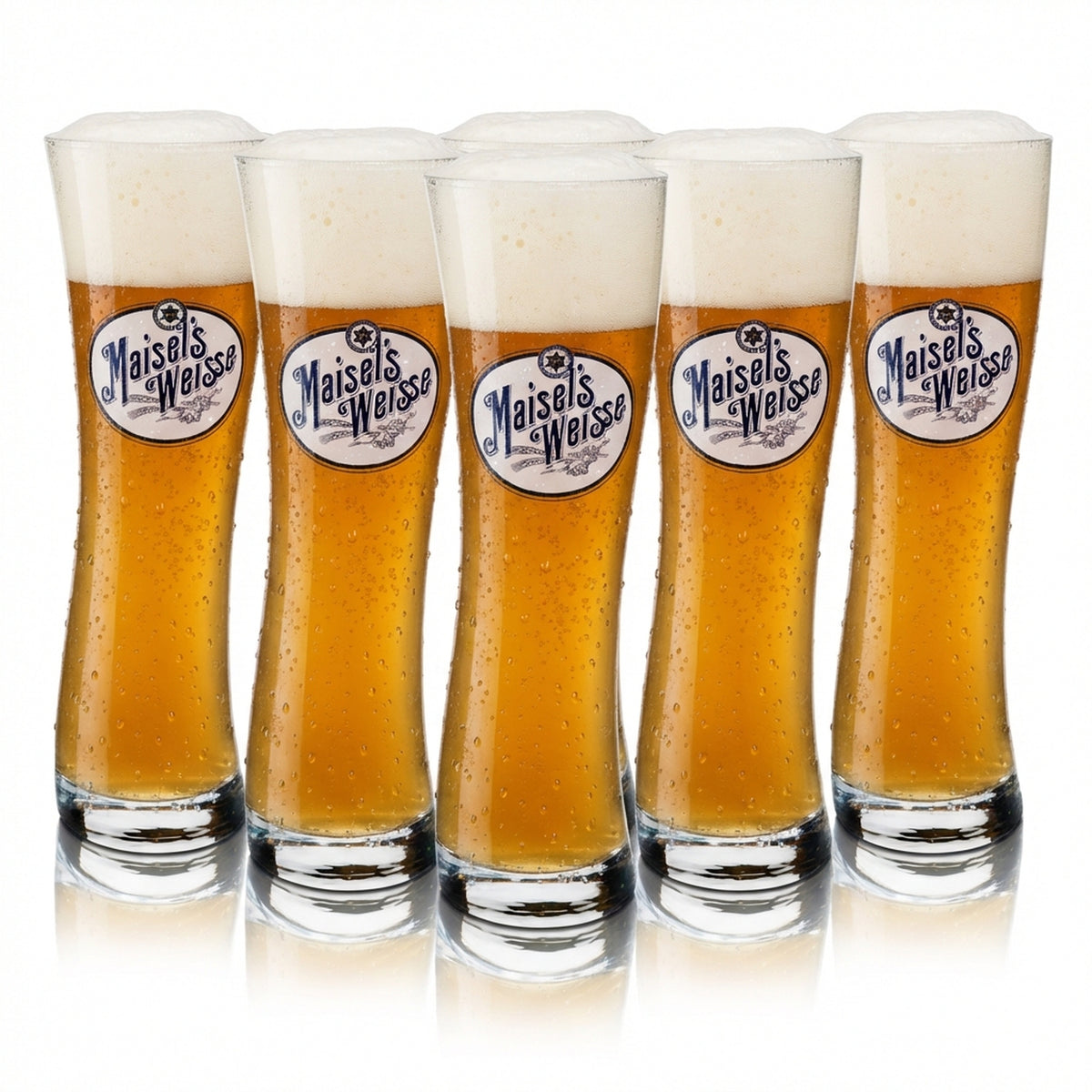 6x Maisels Weisse Bier Glas Weizen 0,5l Designglas Sahm