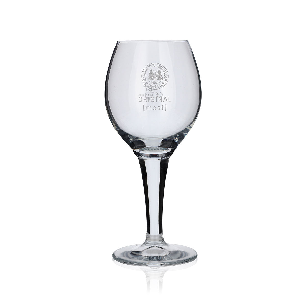 6x Manufaktur Jörg Geiger Glas 0,3l Pokal Tulpe Gläser Set Original Most Gastro – Ansicht 2