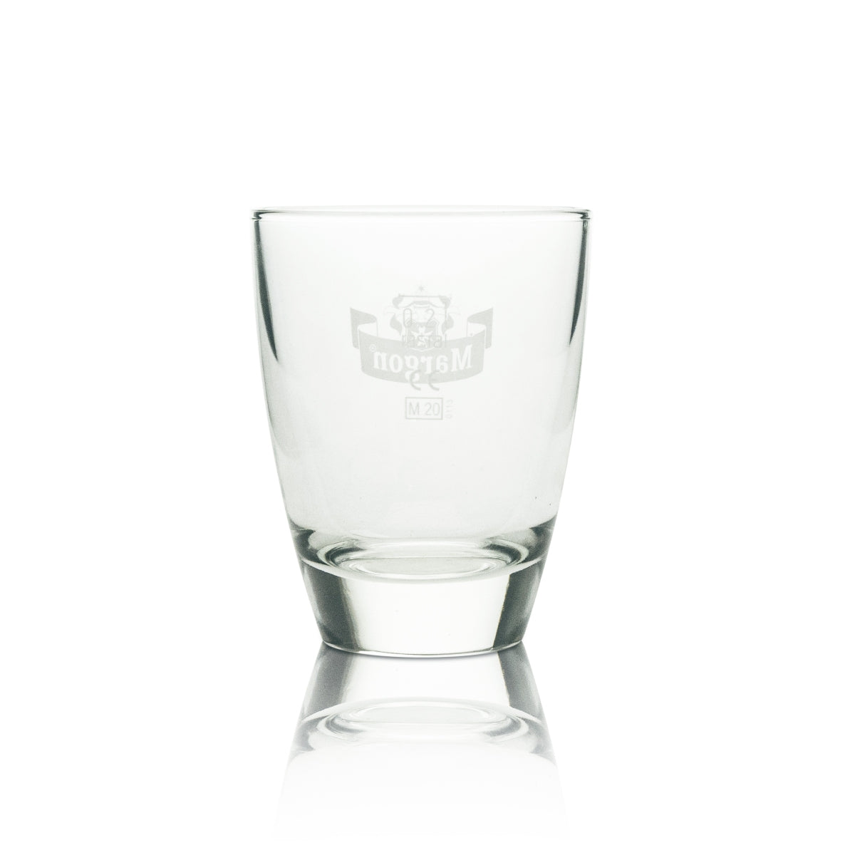 6x Margon Wasser Glas Tumbler 0,2l Logo weiß – Ansicht 3