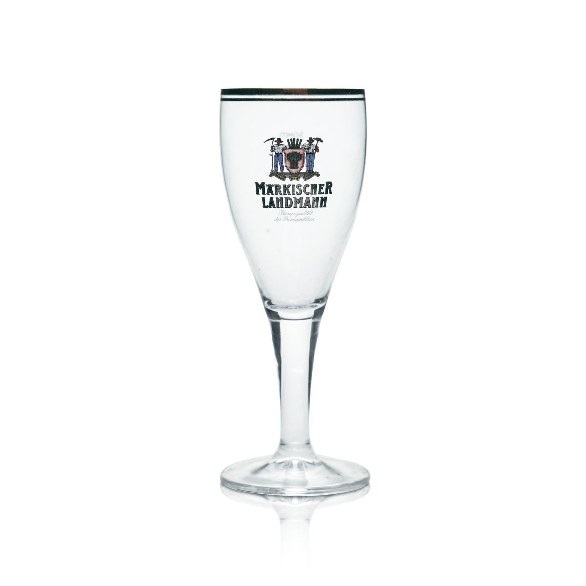 6x Märkischer Landmann Glas 0,3l Bier Pokal Tulpe Gläser Goldrand Brauerei – Ansicht 2