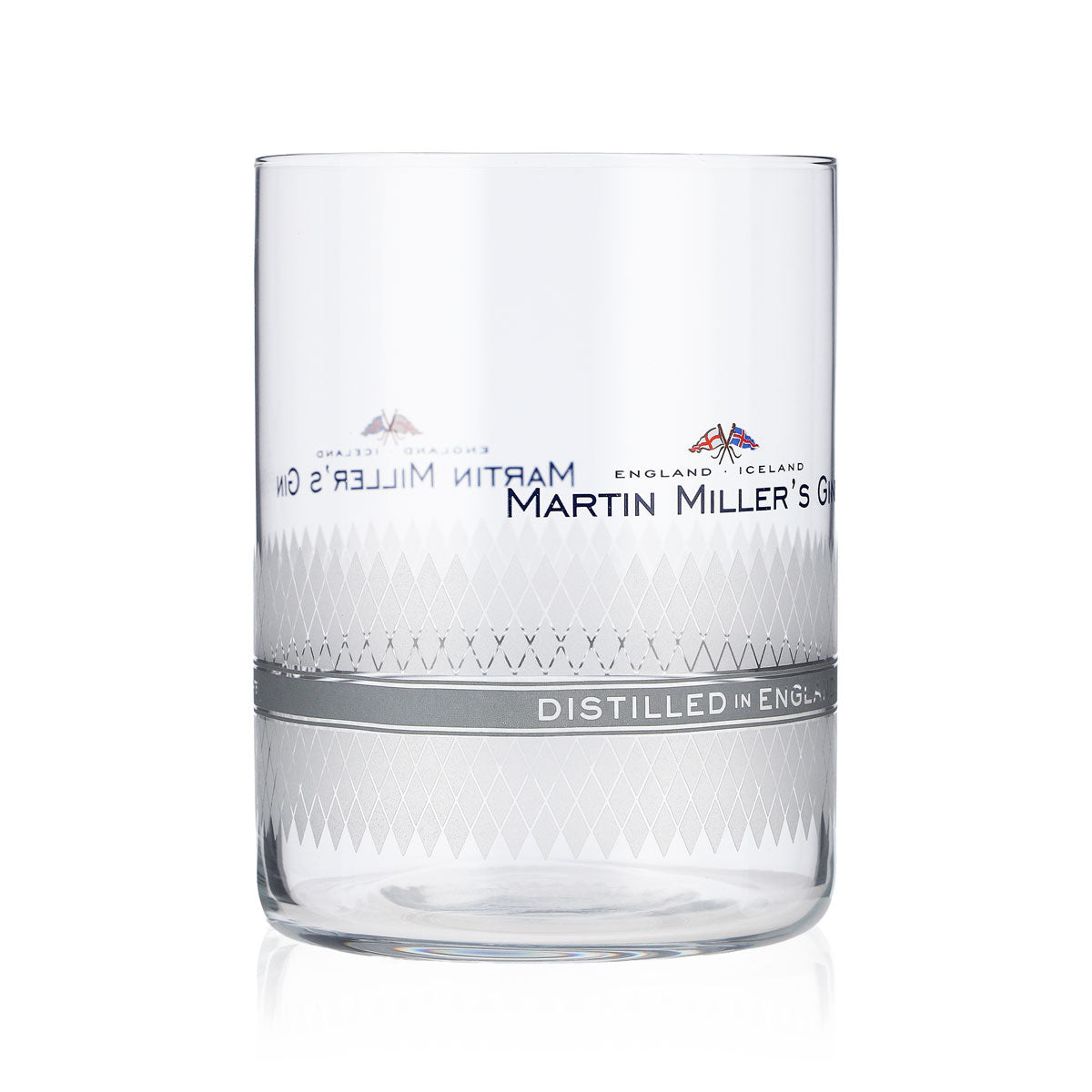 6x Martin Miller´s Gin Glas 0,46l Tumbler Gingläser Satiniertes Muster – Ansicht 3
