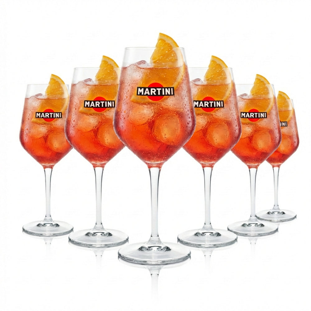 6x Martini Royale Glas 0,4l Wein Gläser On Ice Wermut Cocktail Ballon Longdrink