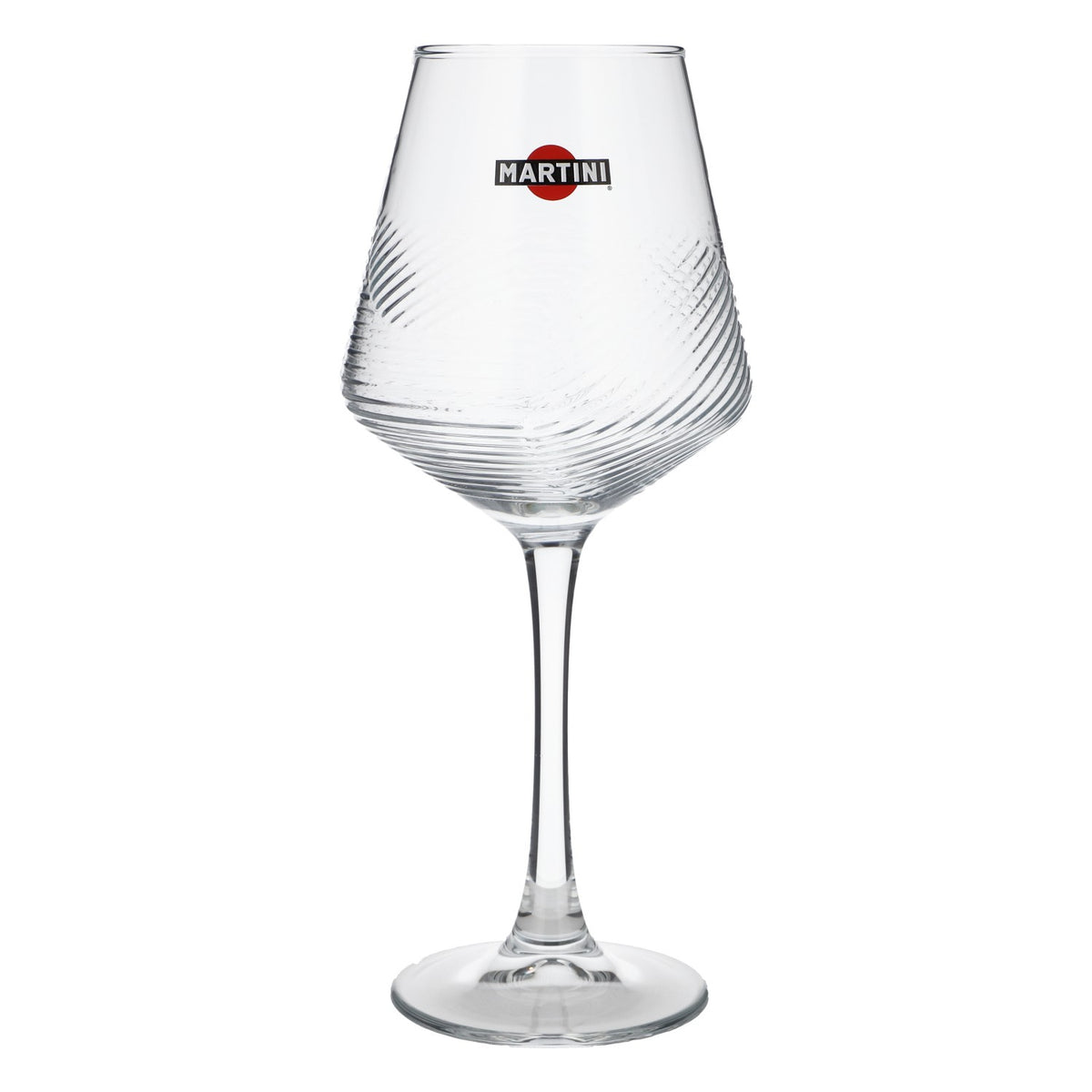 6x Martini Wermut Glas Stielglas 0,425l Gläser Weinglas Relief Design HH Global – Ansicht 3