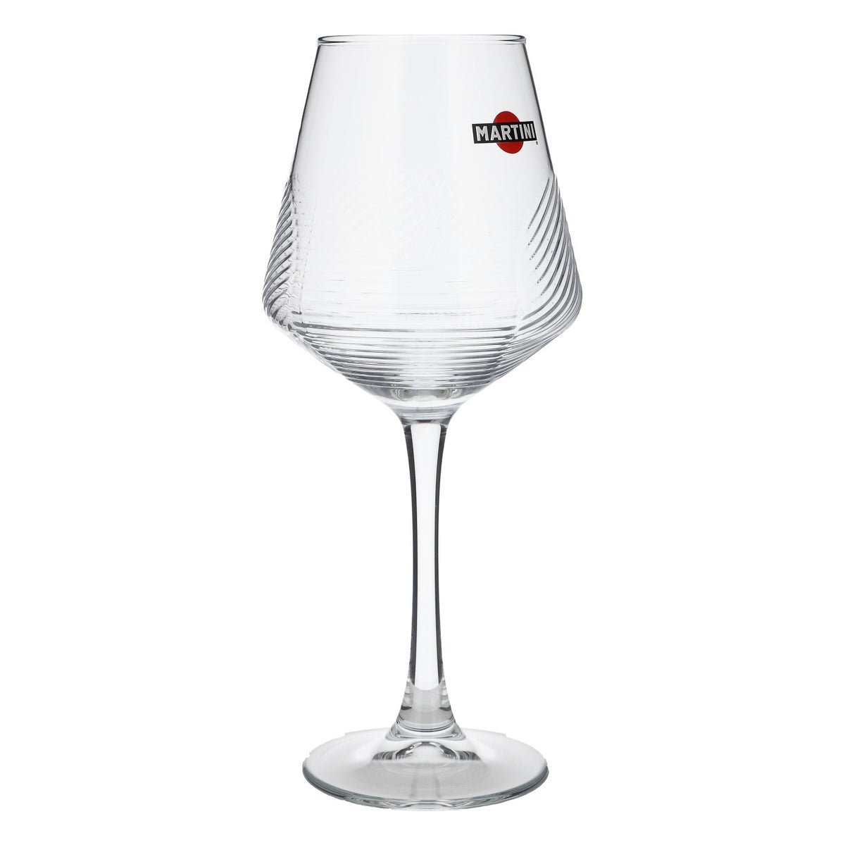 6x Martini Wermut Glas Stielglas 0,425l Gläser Weinglas Relief Design HH Global – Ansicht 4