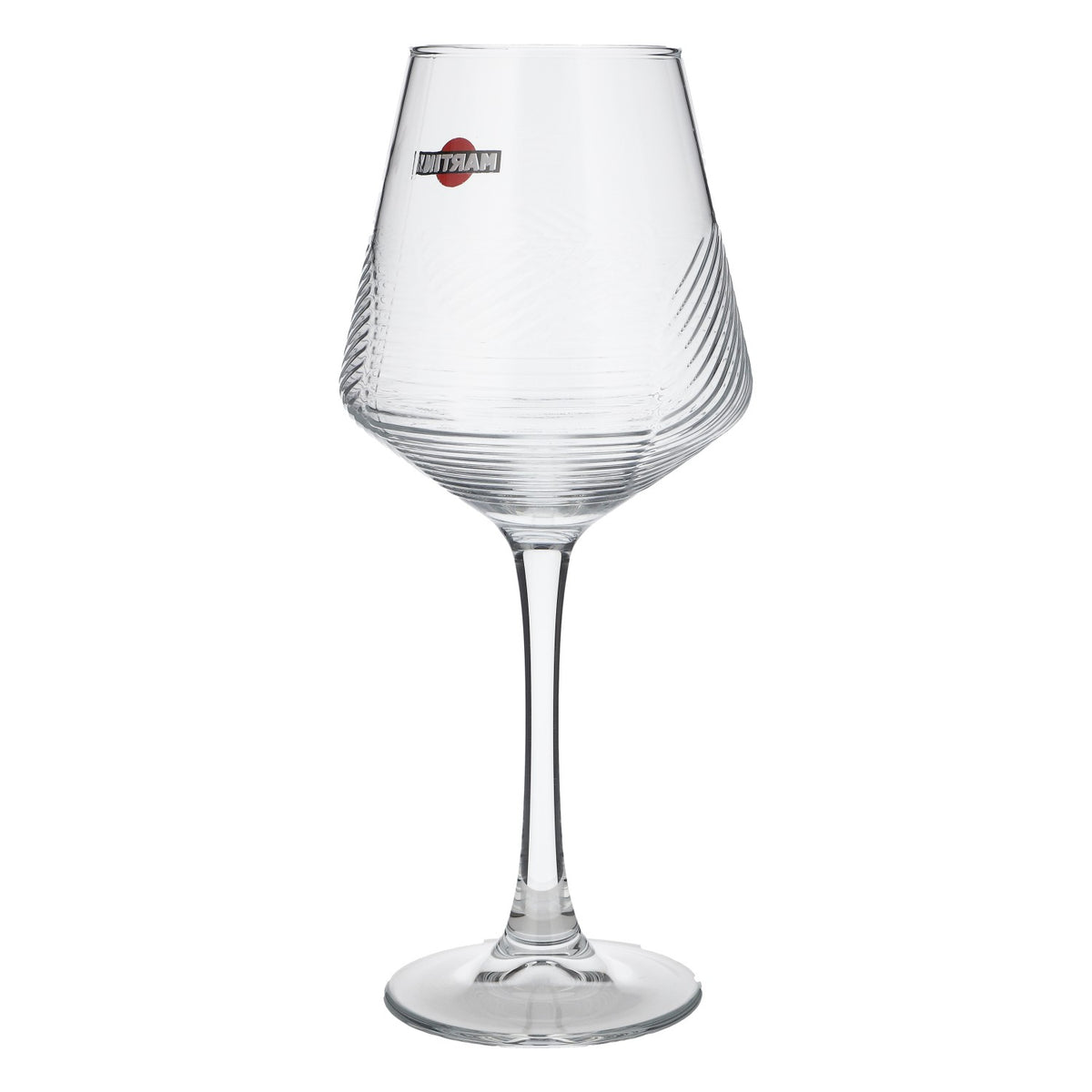 6x Martini Wermut Glas Stielglas 0,425l Gläser Weinglas Relief Design HH Global – Ansicht 5