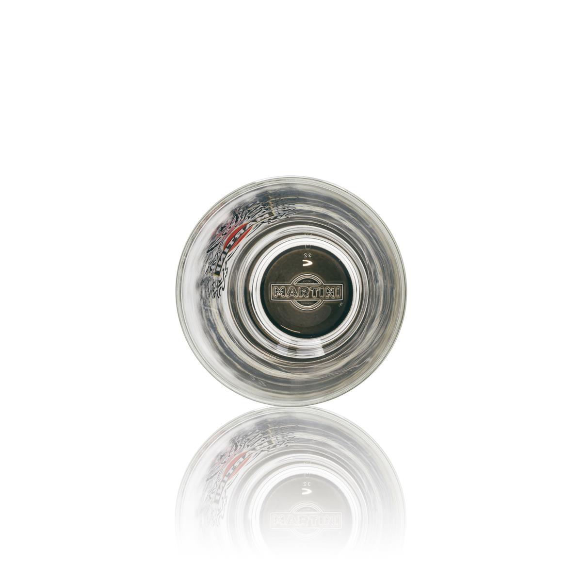 6x Martini Wermut Glas Tumbler 31cl schwarzer Boden – Ansicht 4