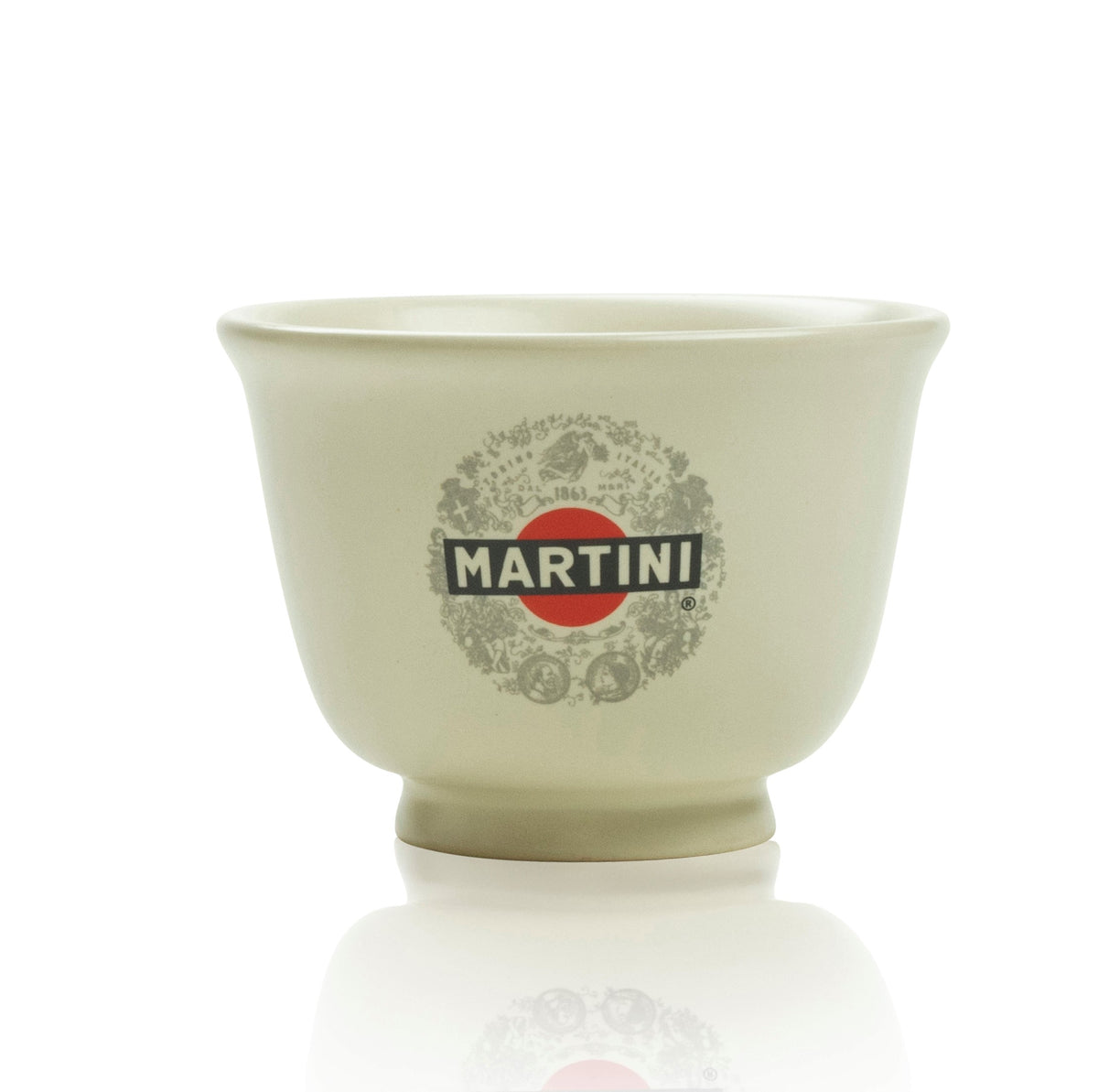6x Martini Wermut Schale Ton Snacks beige