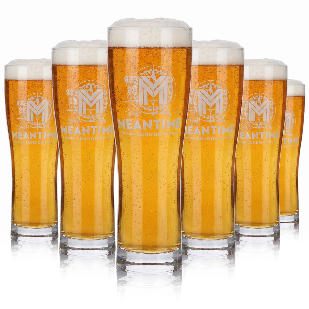 6x Meantime Bier Glas 0,5l Becher "Craft Beer Pioneers" Sahm