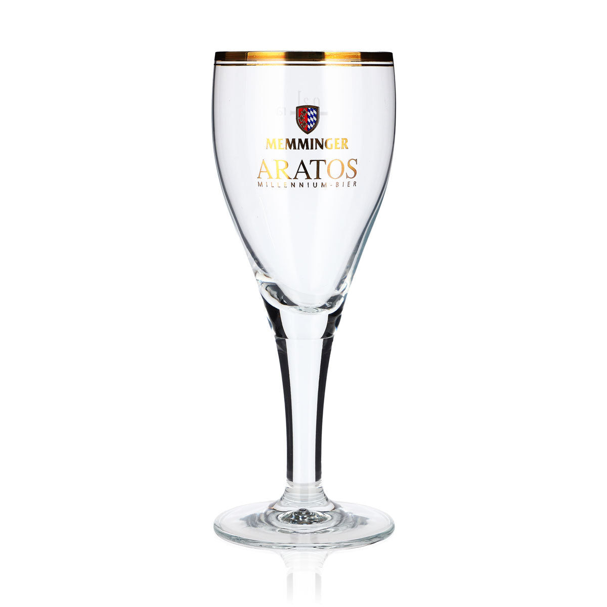 6x Memminger Bier Glas 0,2l Pokal Goldrand Rastal Harzer (6er Set) – Ansicht 2