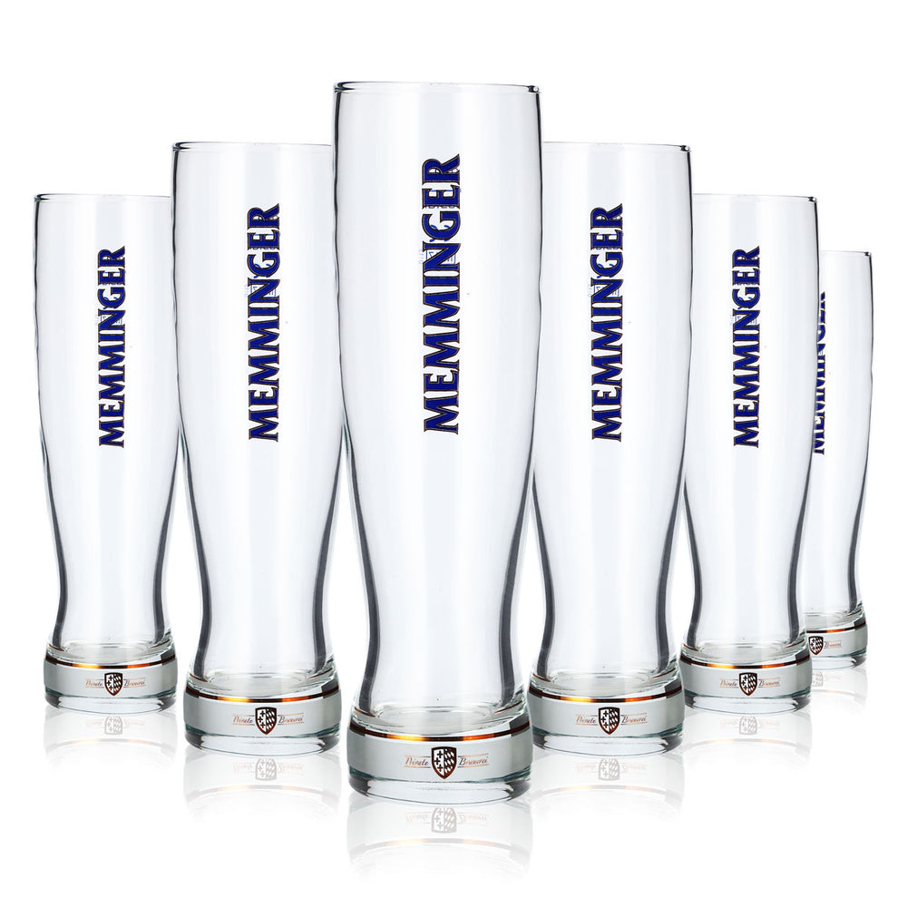 6x Memminger Bier Glas 0,3l Becher Rastal Focus Bierglas Willibecher (6er Set)