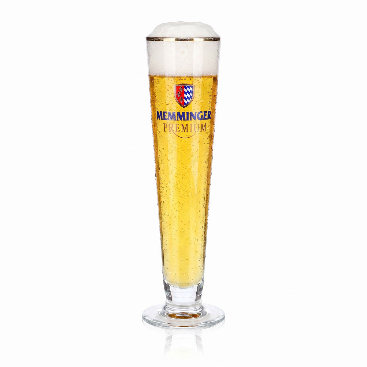 6x Memminger Bier Glas 0,3l Pokal Premium Goldrand Rastal (6er Set) – Ansicht 2