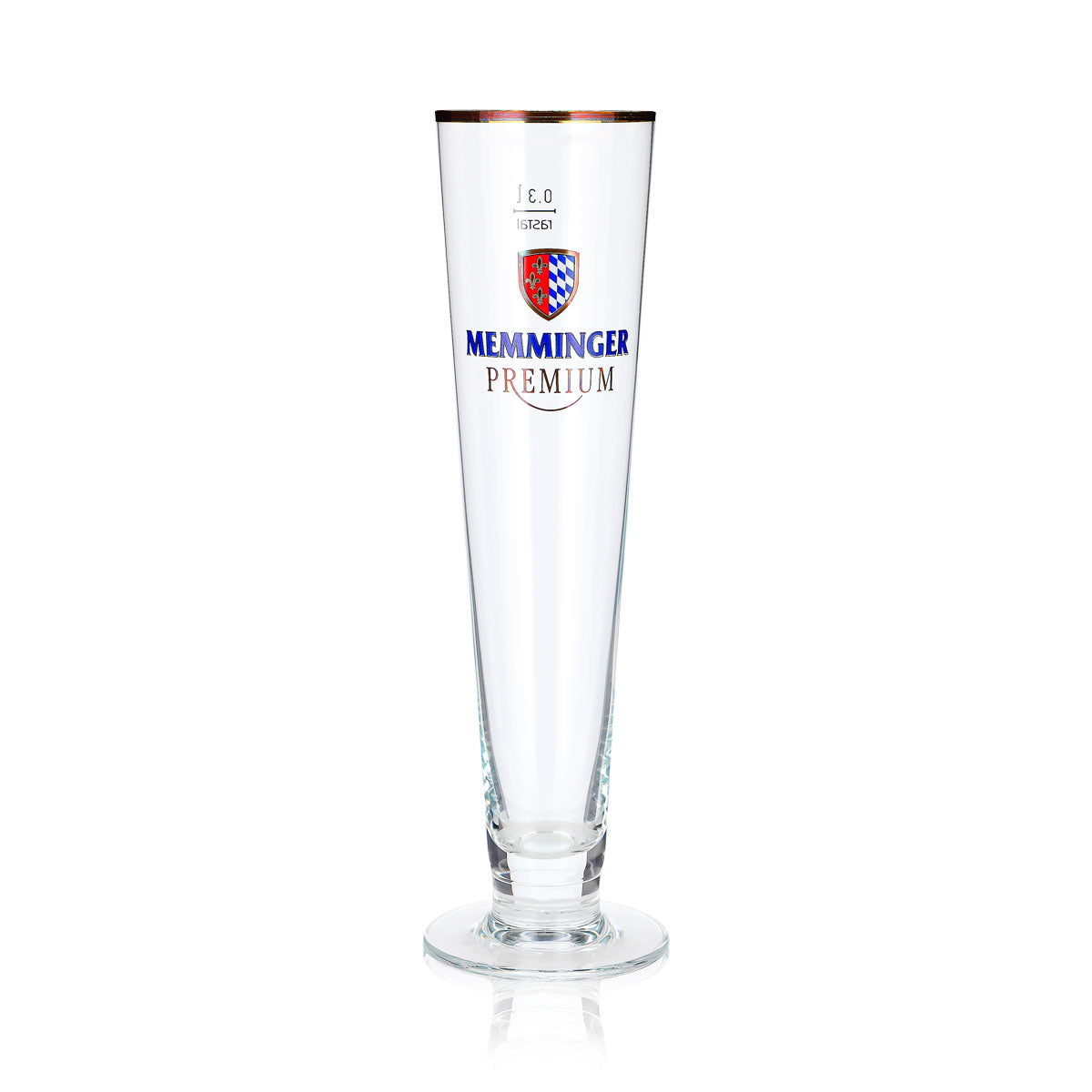 6x Memminger Bier Glas 0,3l Pokal Premium Goldrand Rastal (6er Set) – Ansicht 3
