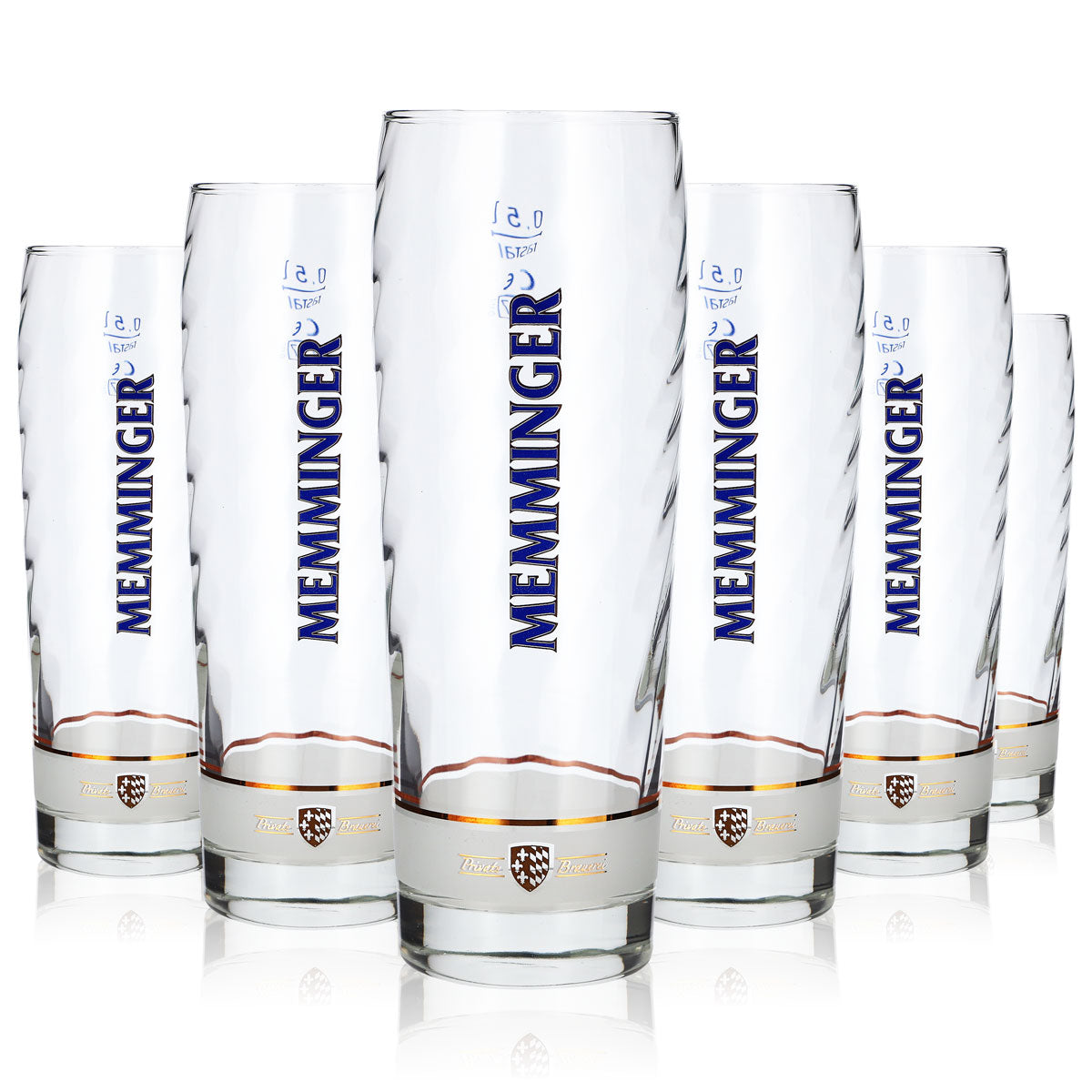 6x Memminger Bier Glas 0,5l Becher Rastal Bistro Bierglas Willibecher (6er Set)