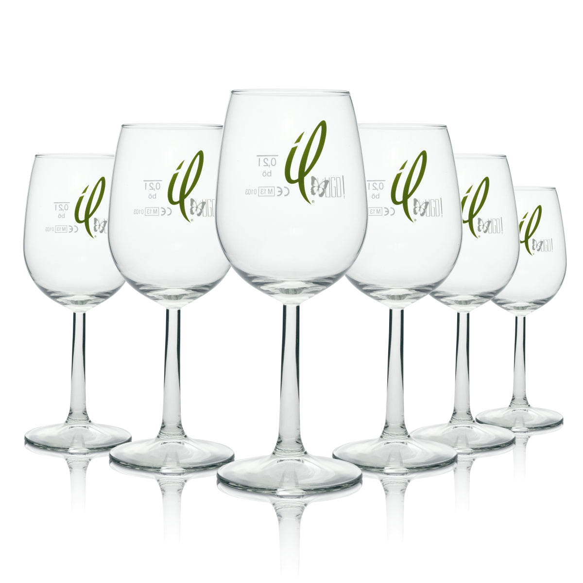 6x Mionetto Sekt Glas Il Hugo Weinglas 280ml Böckling