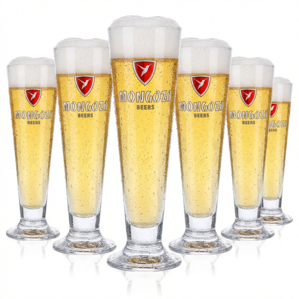 6x Mongozo Bier Glas 0,2l Pokalglas Tulpenglas Biergläser