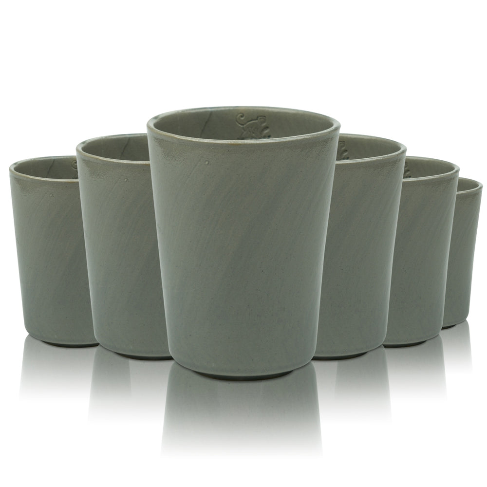 6x Monkey 47 Gin Glas 0,4l Ton "The Becher" Longdrink Gläser Tasse Steingut Bar