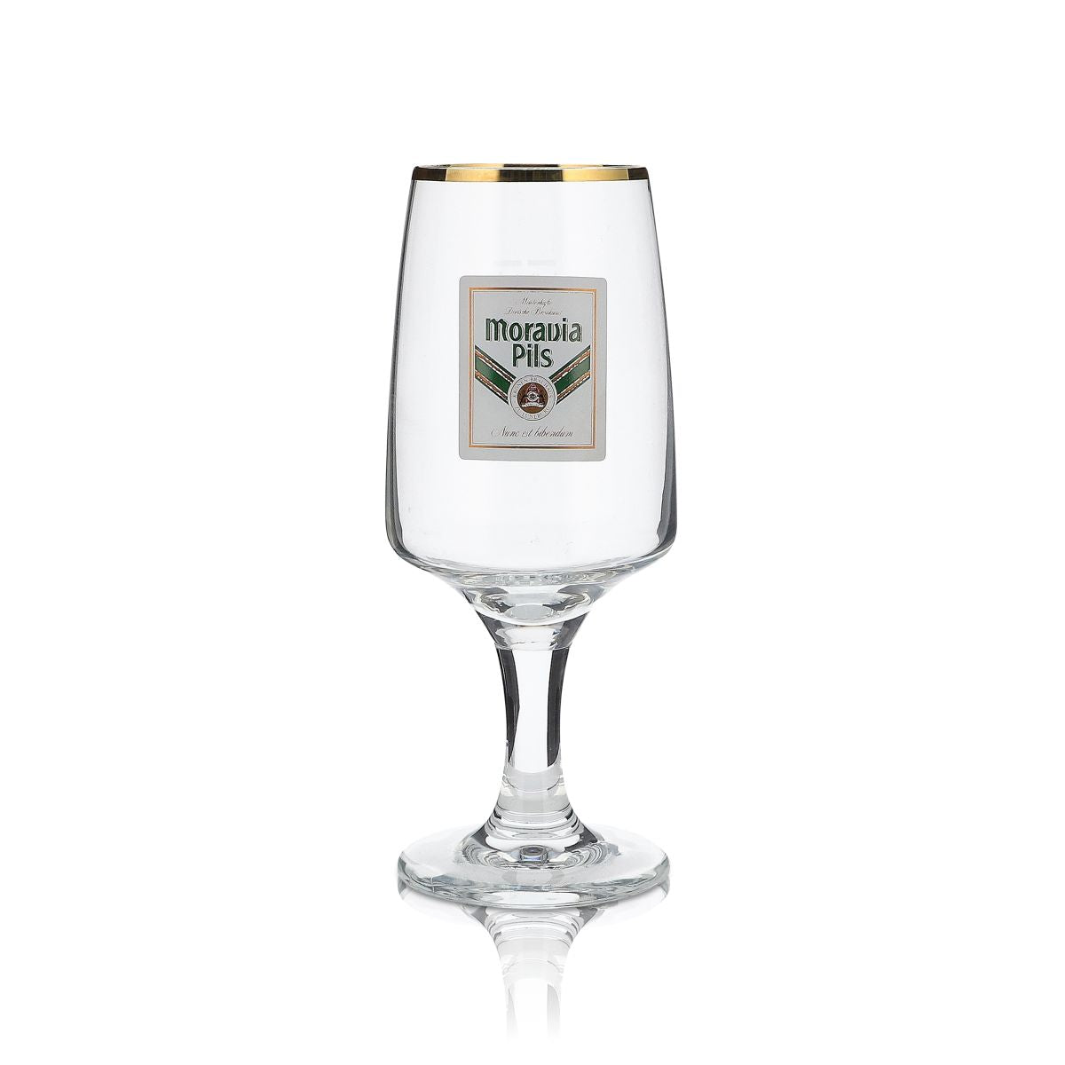 6x Moravia Glas 0,2l Goldrand Pokal Pilstulpe Bier Gläser Set Brauerei Gastro – Ansicht 3