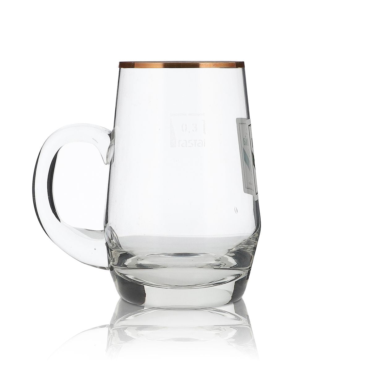 6x Moravia Glas 0,3l Bierkrug Goldrand Höhr Grenzhausen Gläser Set Brauerei – Ansicht 3