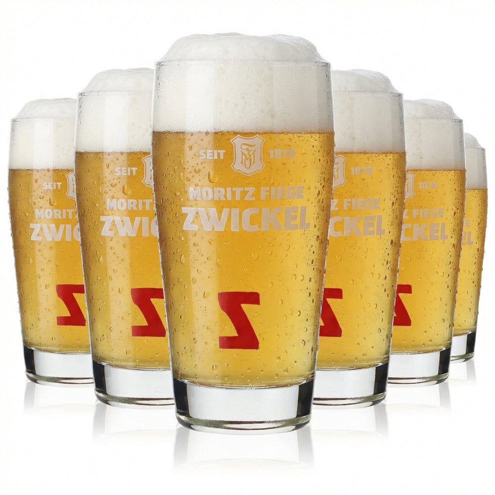 6x Moritz Fiege Bier Glas 0,3l Willibecher Biergläser Becher "Z"