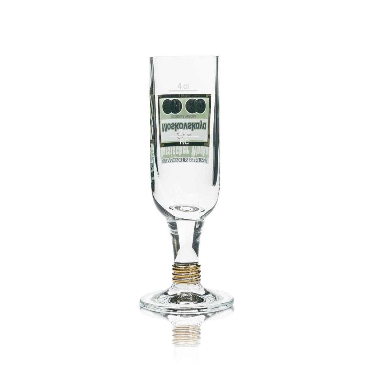 6x Moskovskaya Vodka Glas Shot Glas Flaschenoptik – Ansicht 3