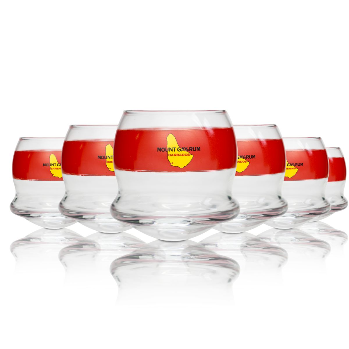 6x Mount Gay Rum Glas 0,25l Tumblergläser Cocktailgläser Punch Mojito Daiquiri