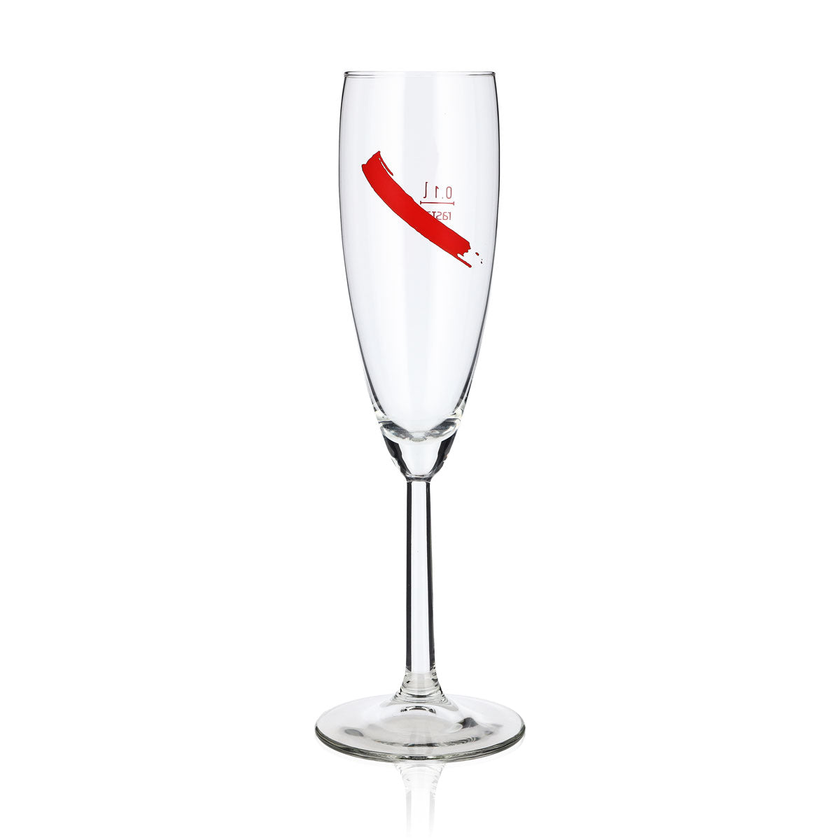 6x Mumm Sekt Glas 0,1l schräges Logo rot Magnum Rastal (6er Set) – Ansicht 2