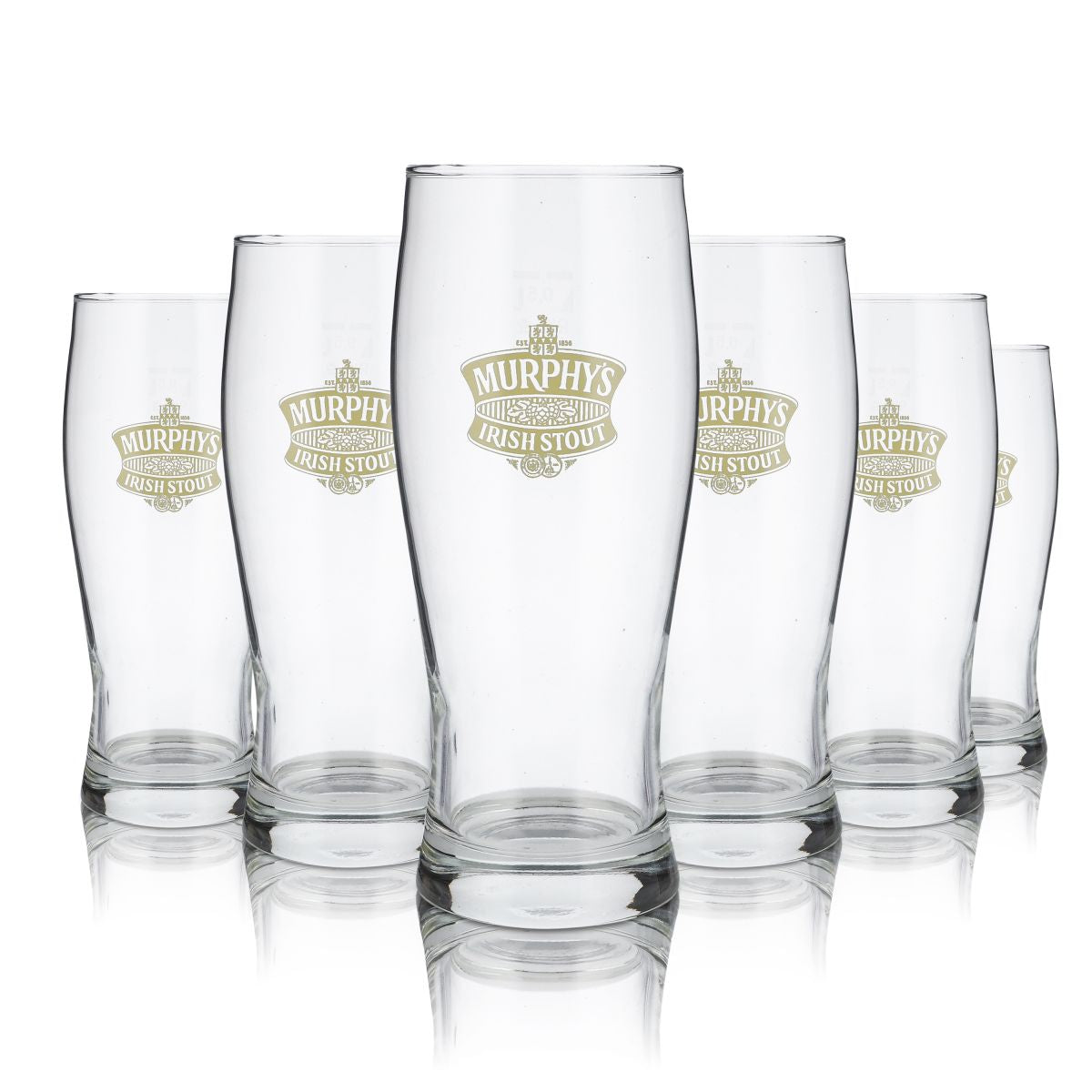 6x Murphys Glas 0,5l Irish Stout Pint Beer Glas Becher Gläser Set Brauerei