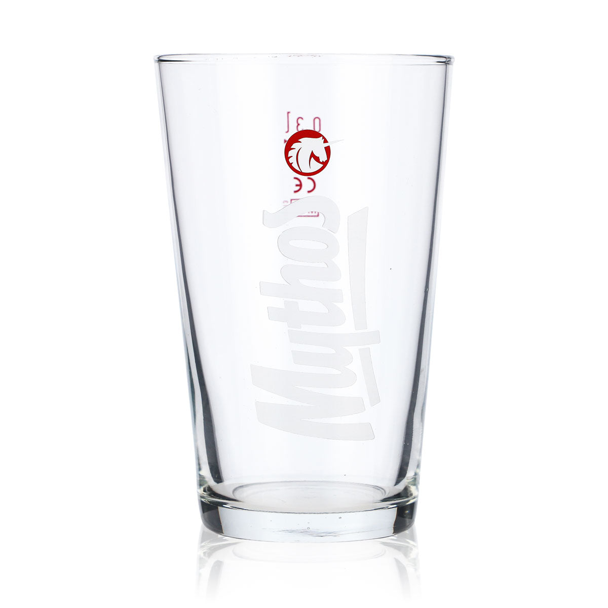 6x Mythos Bierglas Gläser Biergläser Becher 0,3l Weißes Logo Senkrecht – Ansicht 2