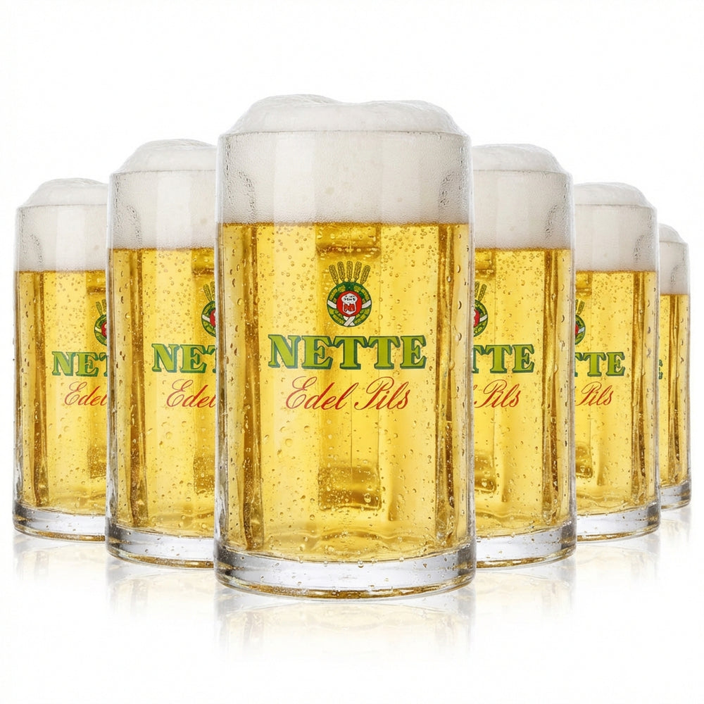 6x Nette Bier Glas Seidel Biergläser 0,3l Krug Glückauf Rastal Glückauf