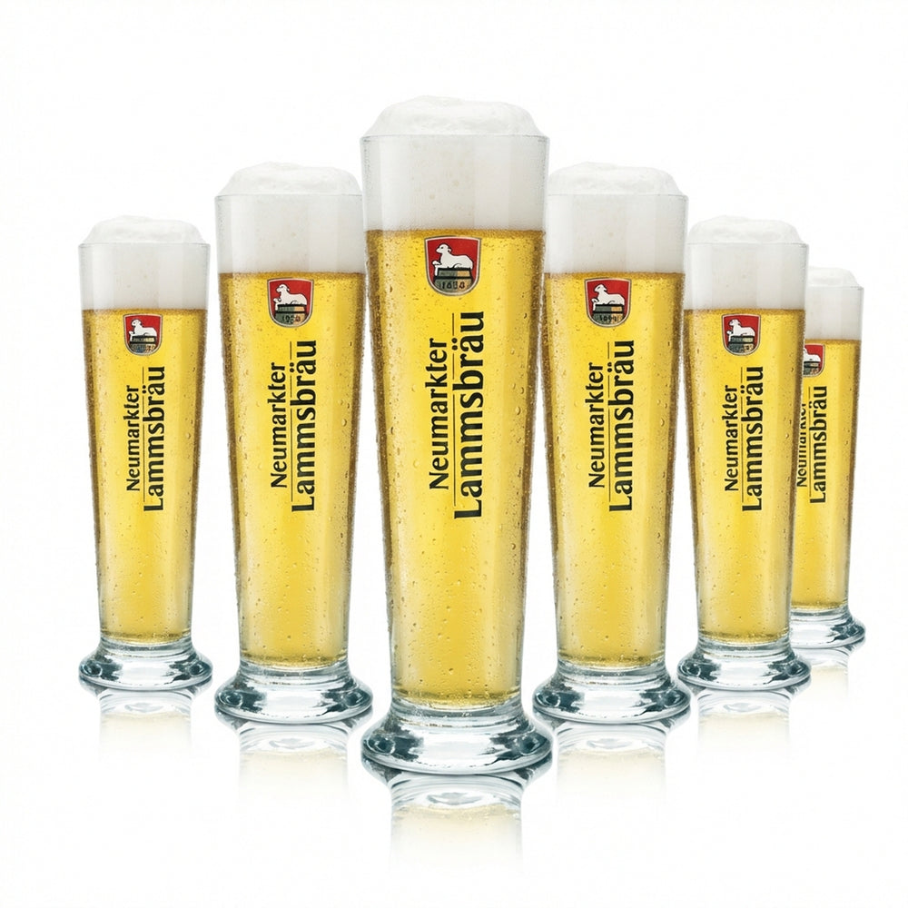 6x Neumarkter Lammsbräu Bier Glas 0,5l Stange Exclusiv Rastal Gläser Tulpe Pokal