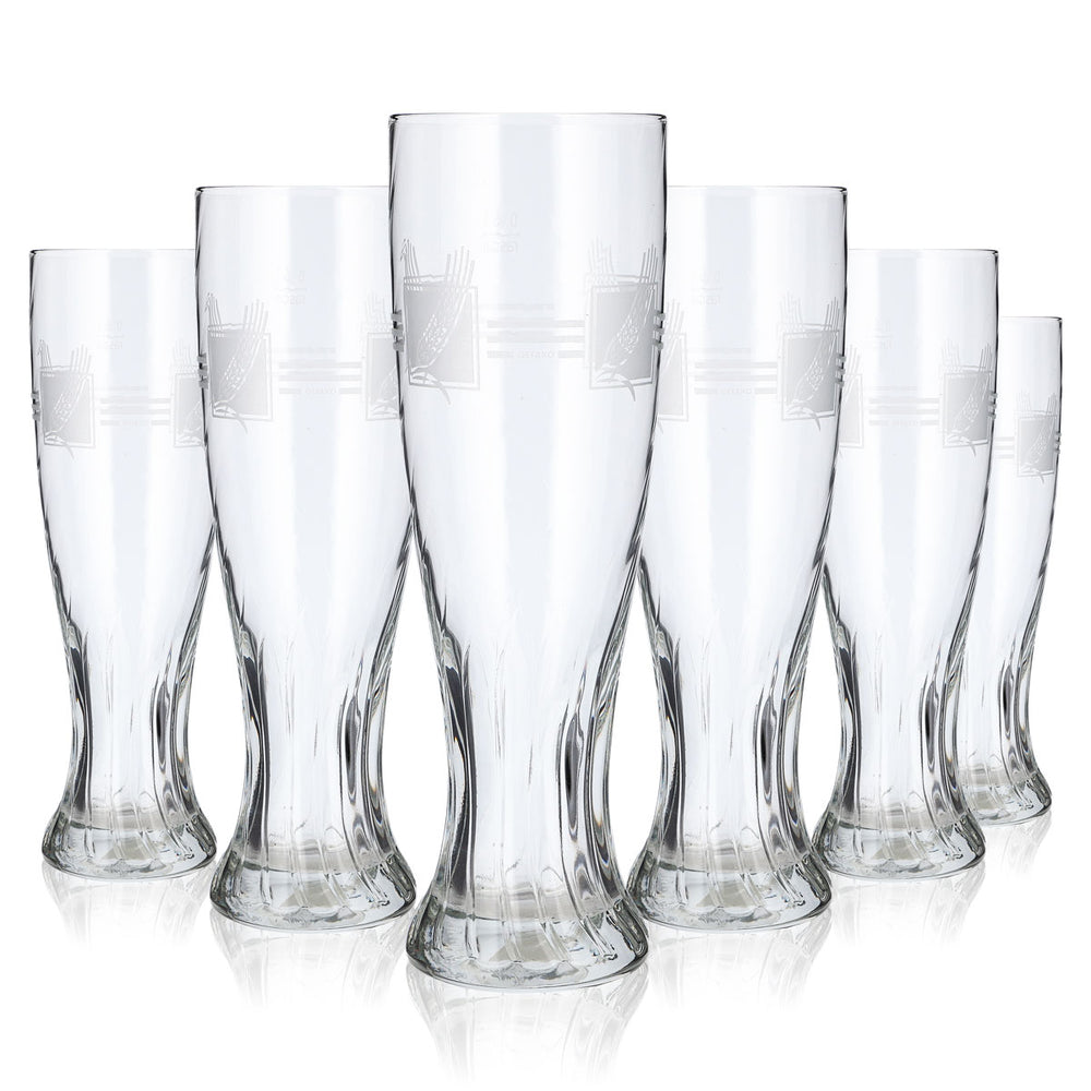 6x No Name Bier Glas 0,5l Pokal Getreide Logo Rastal Gefako