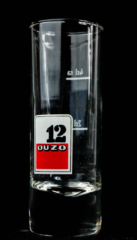 6x Ouzo Anis Likör Shot Stamper Kurzer Glas "Ouzo12" 2cl,4cl