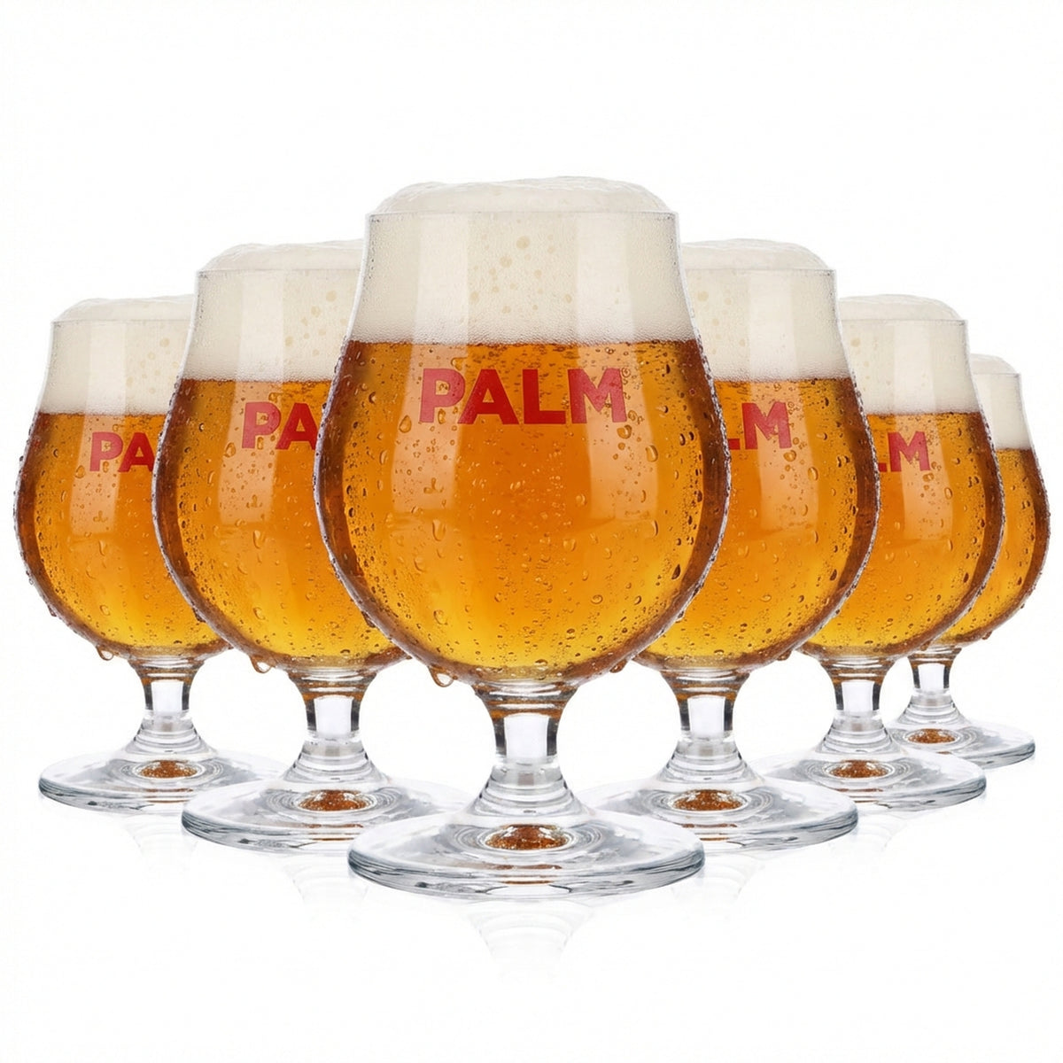 6x Palm Bierglas Gläser Biergläser Bierschwenker 0,25l Pokal Rotes Logo