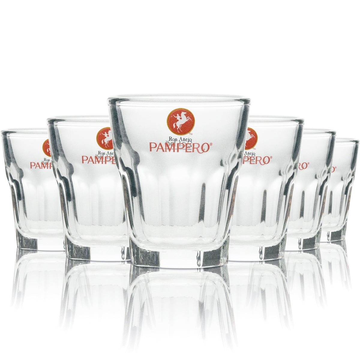 6x Pampero Rum Glas Shot 2cl