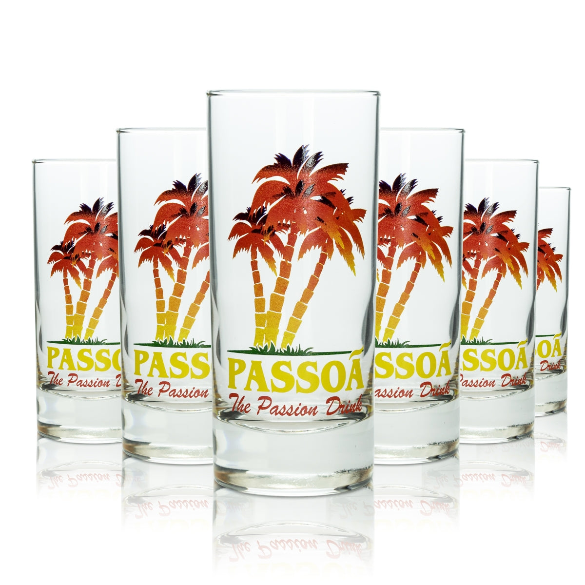 6x Passoa Likör Glas Longdrinnk 0,2l