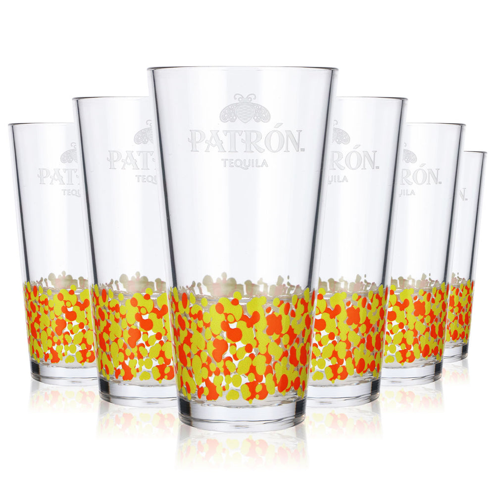 6x Patron Tequila Glas 0,3l Kunststoff Mehrweg Longdrinkglas Acryl Gläser