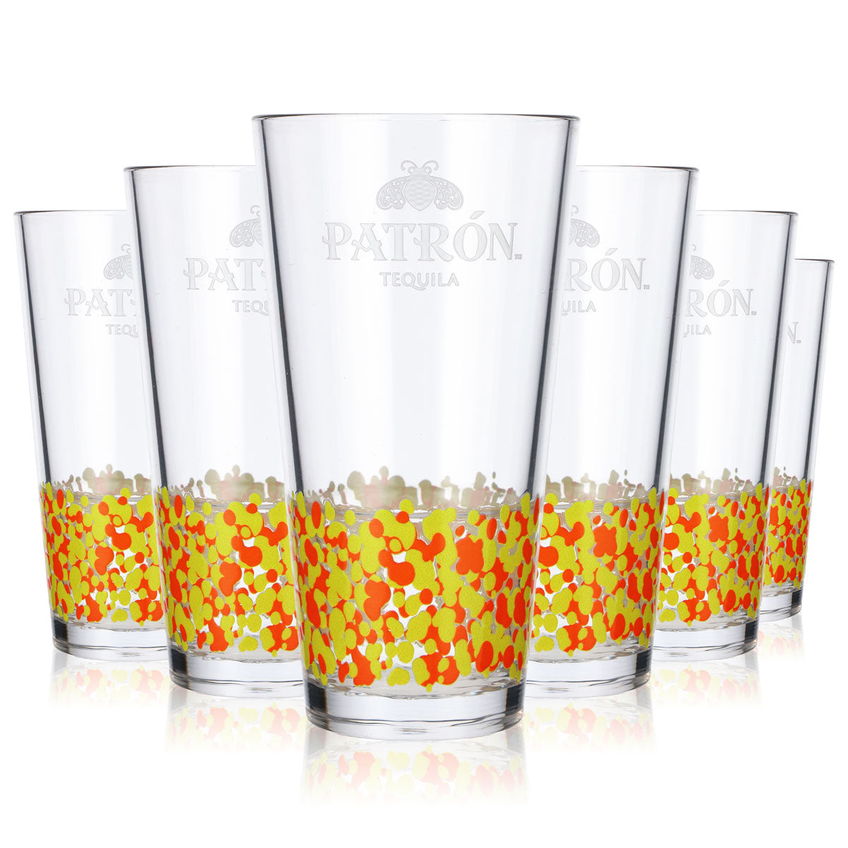 6x Patron Tequila Glas 0,3l Kunststoff Mehrweg Longdrinkglas Acryl Gläser