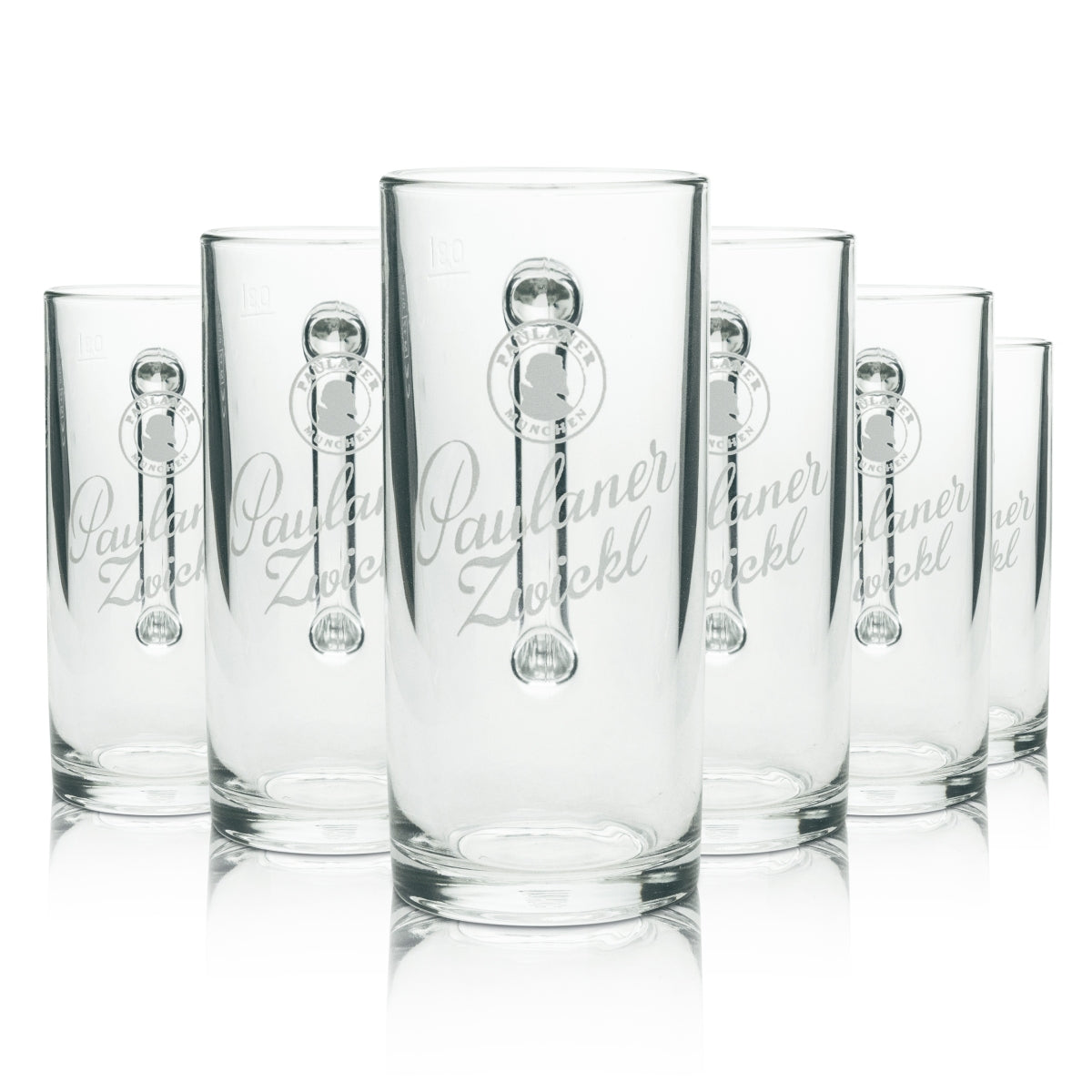 6x Paulaner Bier Glas Krug Bierseidel Humpen 0,3l Zwickl Sahm