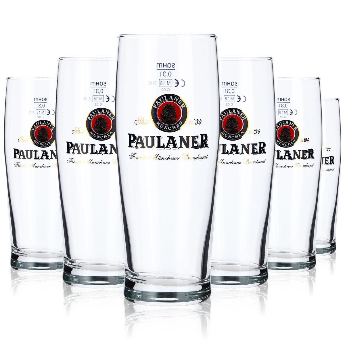 6x Paulaner Glas Willibecher 0,3l Gläser Bierglas Biergläser Becher Sahm Gloria – Ansicht 5