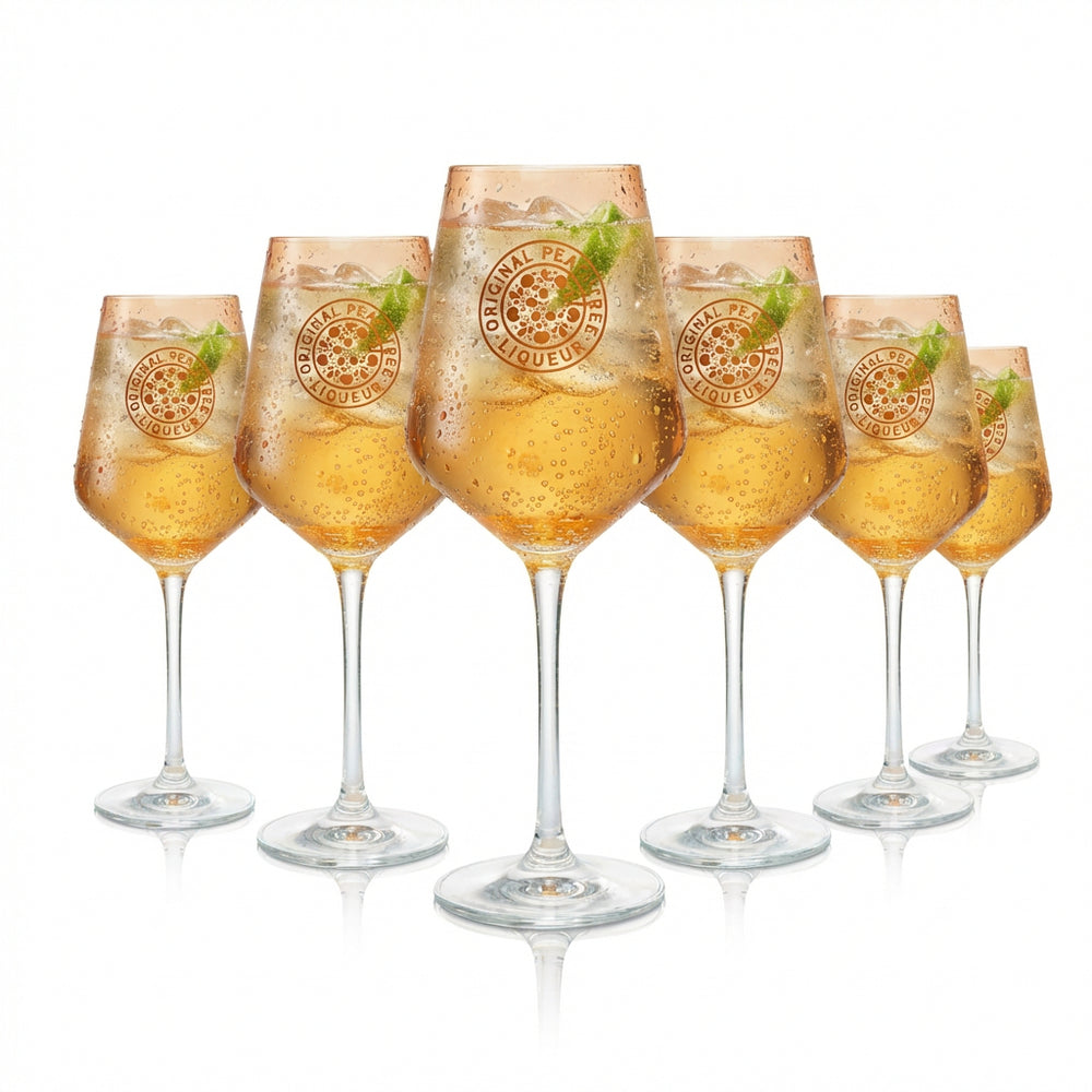 6x Peachtree Weinglas 0,35l Aperitifgläser Cocktailgläser Fizzy Peachtree Longdrink
