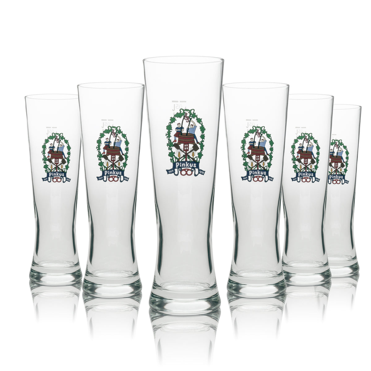 6x Pinkus Bier Glas Weizen 0,5l – Ansicht 4
