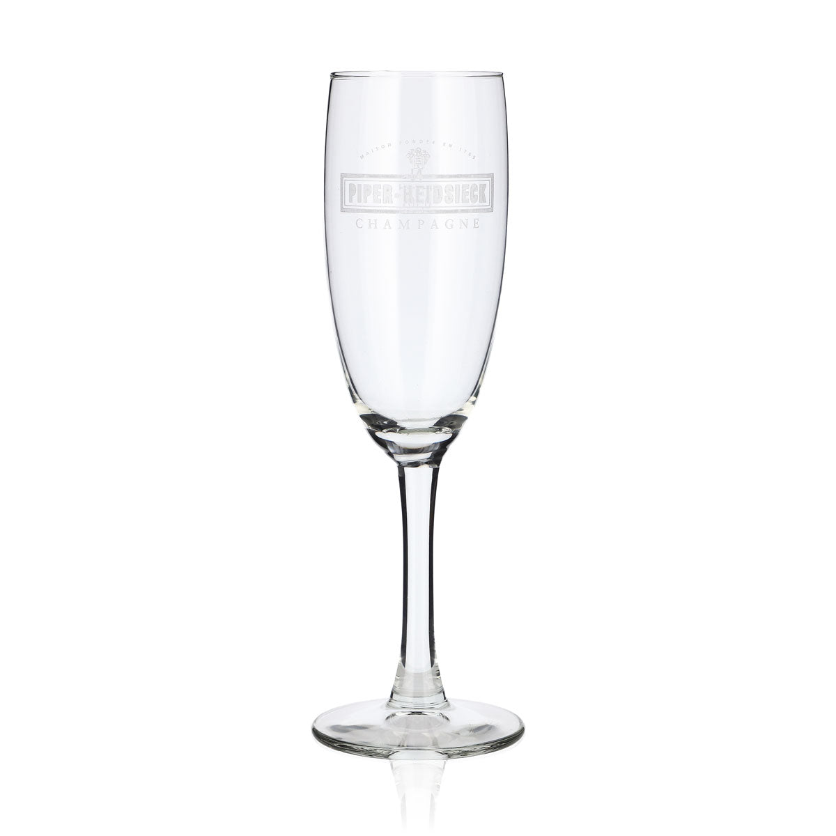 6x Piper-Heidsieck Champagner Glas 0,1l weißes Logo (6er Set) – Ansicht 2