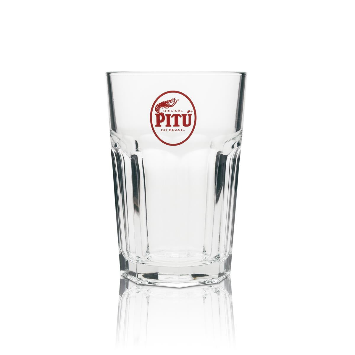 6x Pitu Cachaca Glas Longdrink rotes Logo – Ansicht 2