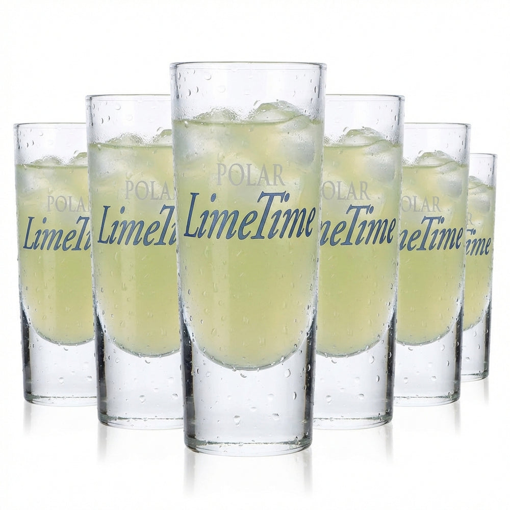 6x Polar Vodka Glas Vodkagläser 2cl/4cl Longdrinkglas "Lime Time" Rastal