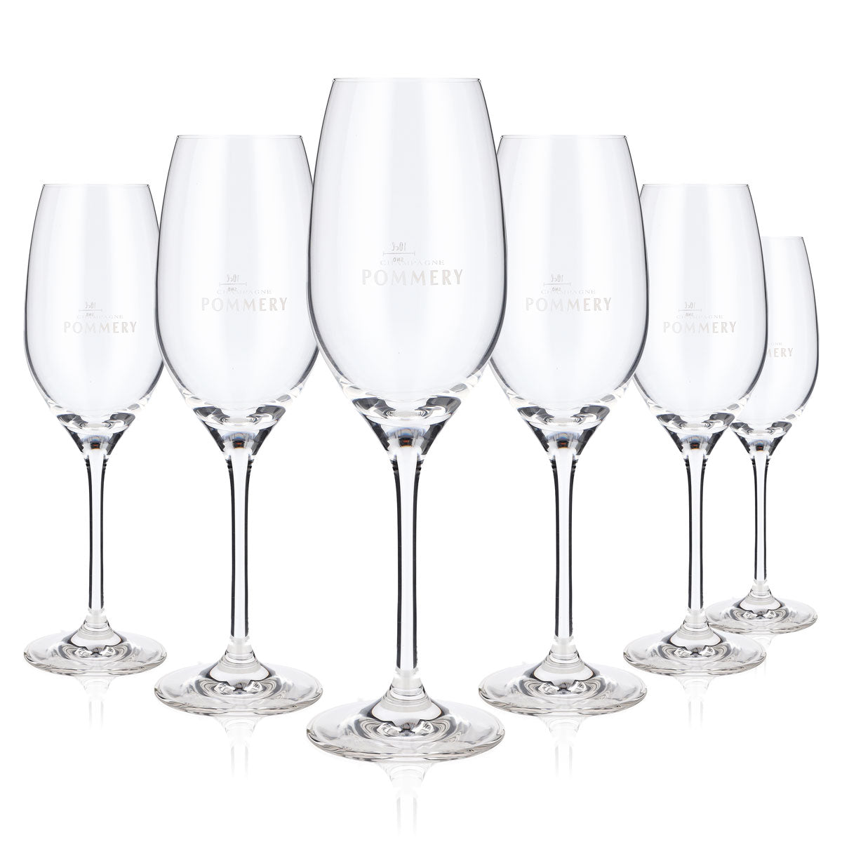 6x Pommery Champagner Flöte Sektglas Gläser Champagner lange Ausführung – Ansicht 5