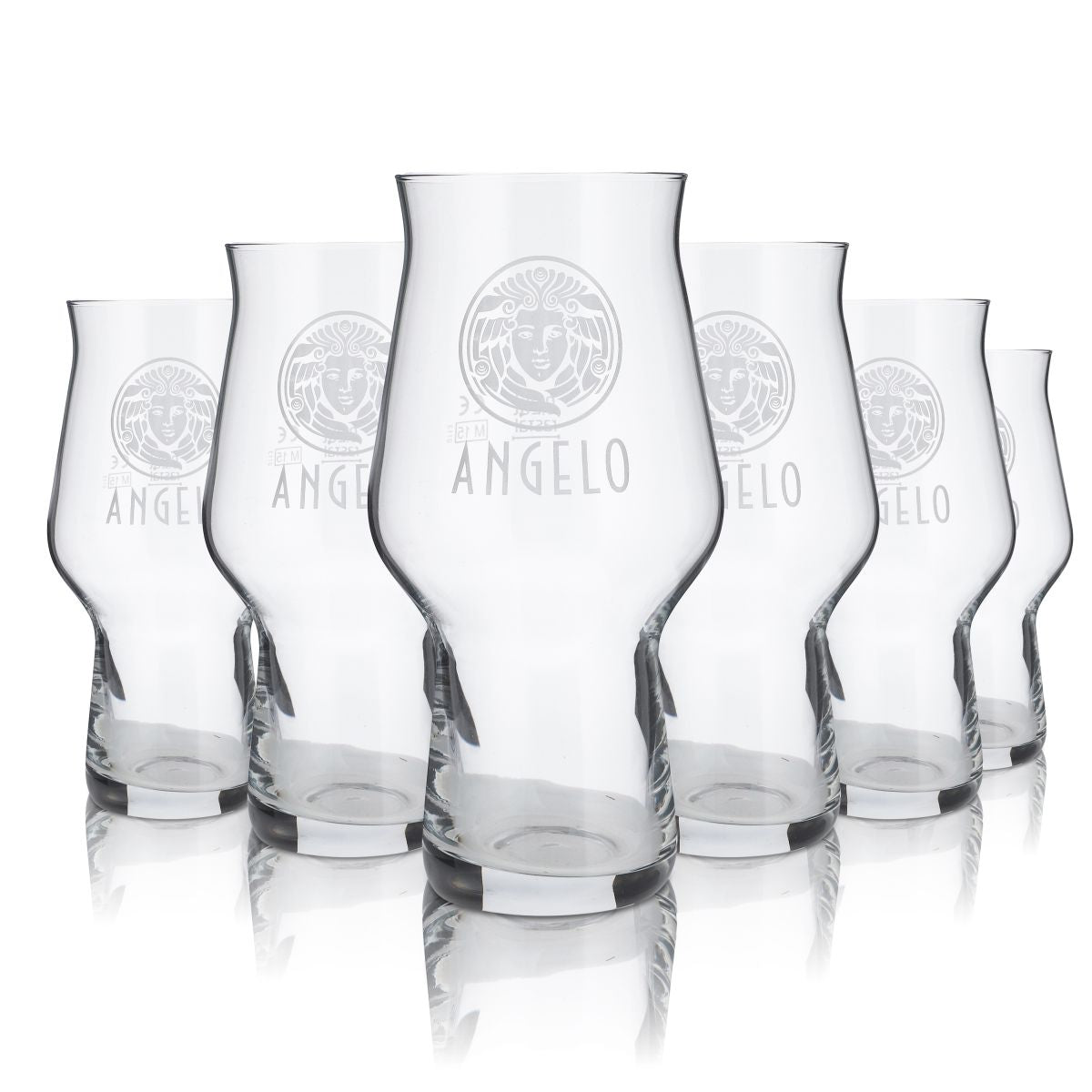 6x Poretti Angelo Glas Bierglas Gläser 0,25l Bier"Craft Master One weiß"