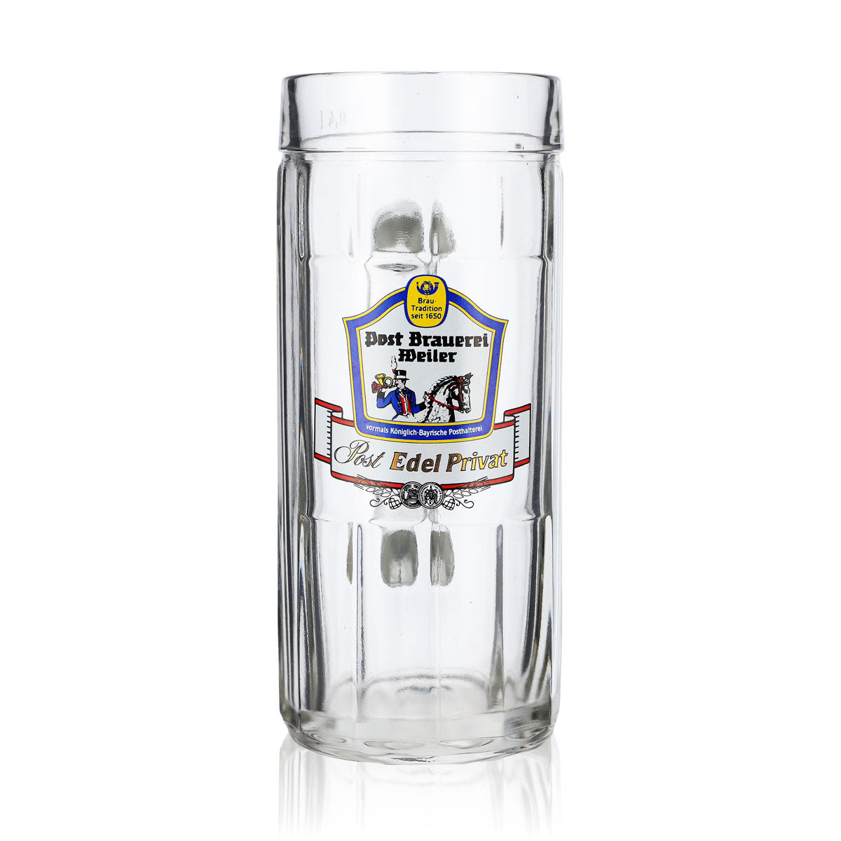 6x Post Brauerei Weiler Bier Glas Bierseidel 0,4l Krug Rastal Fralkenstein – Ansicht 2