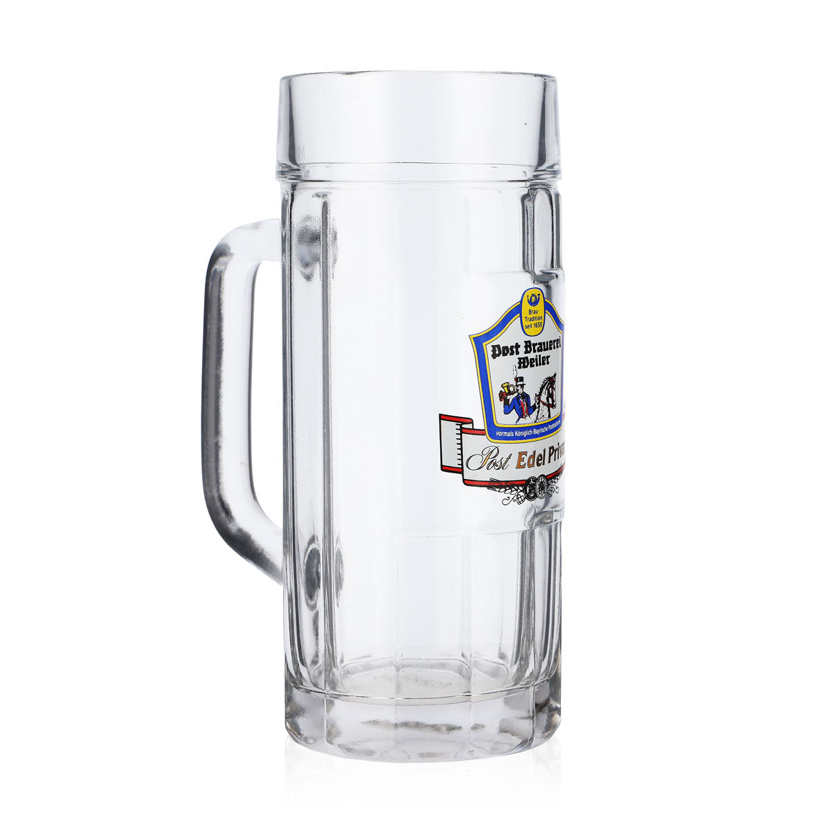 6x Post Brauerei Weiler Bier Glas Bierseidel 0,5l Krug Rastal Falkenstein – Ansicht 3