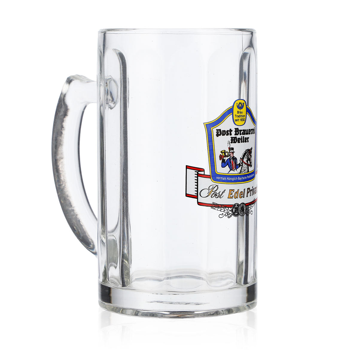 6x Post Brauerei Weiler Bier Glas Gläser 0,25l Krug Seidel Rastal Glückauf – Ansicht 3