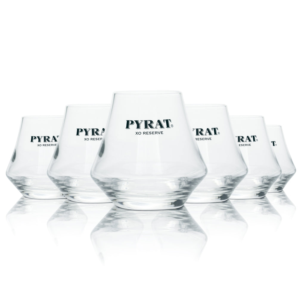 6x Pyrat XO Reserve Rum Glas 0,29l Tumbler Tasting Gläser Special Longdrink Bar
